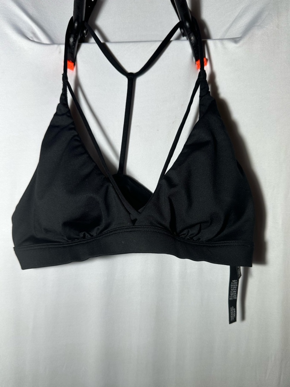 PINK Victoria's Secret Black Strappy T-Back Bralette Small